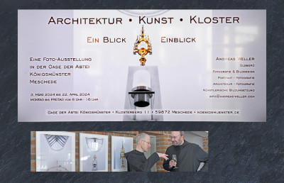 Foto Ausstellung in der Oase der Abtei Königsmünster mit Andreas Weller