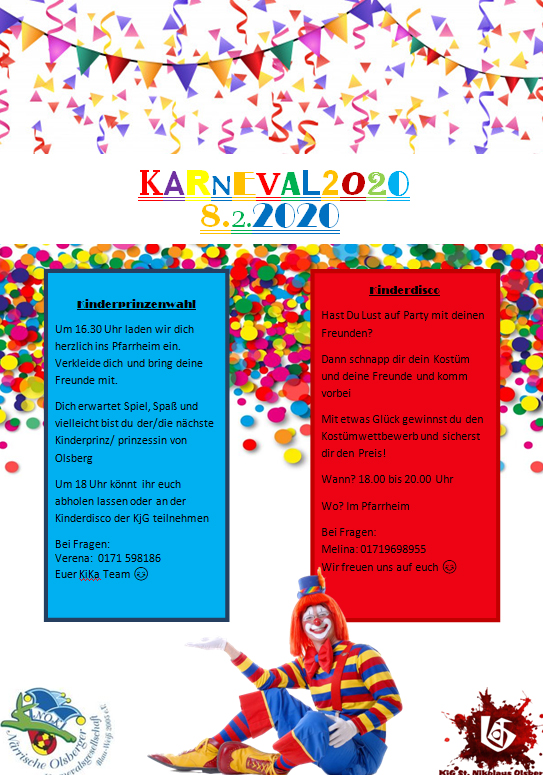 Flyer NOK Kinderprinzenwahl und KJG Kinderdisco Web
