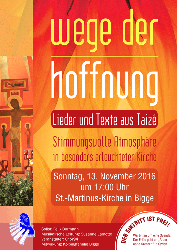 Chor94 Plakat Wege der Hoffnung Web