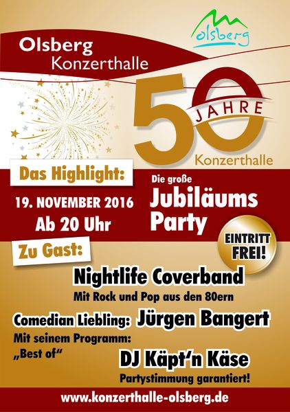 Konzerthalle 50 Jahre