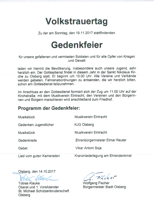 Volkstrauertag 2017
