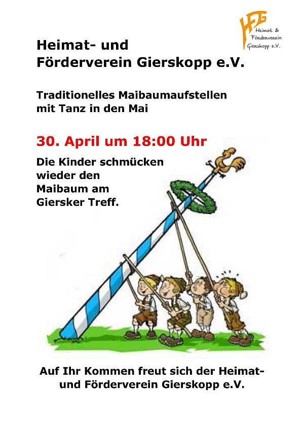 Maibaum aufstellen