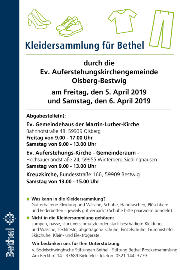 2019 02 06 Plakat Kleidersammlung 60219Web