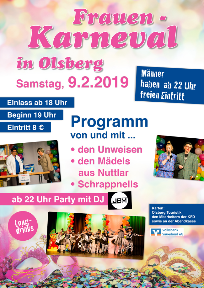Plakat Frauenkarneval 2019