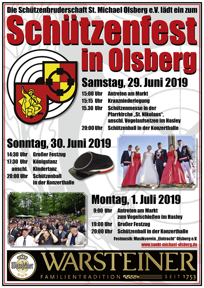 Plakat Schuetzenfest Olsberg 2019 Web