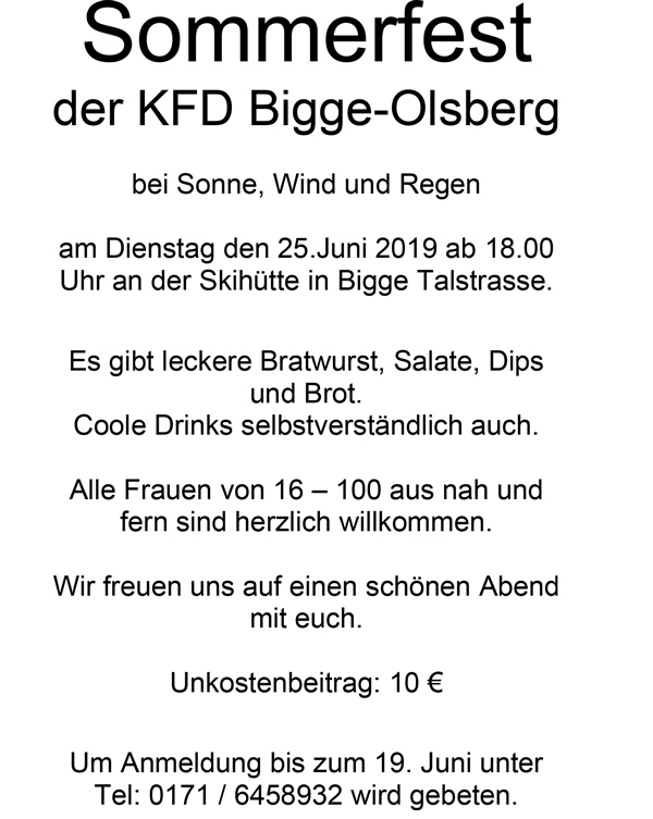 Sommerfest kfd