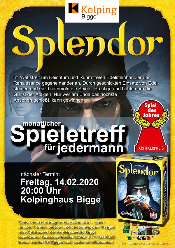 2020 02 14 Spielabend Plakat