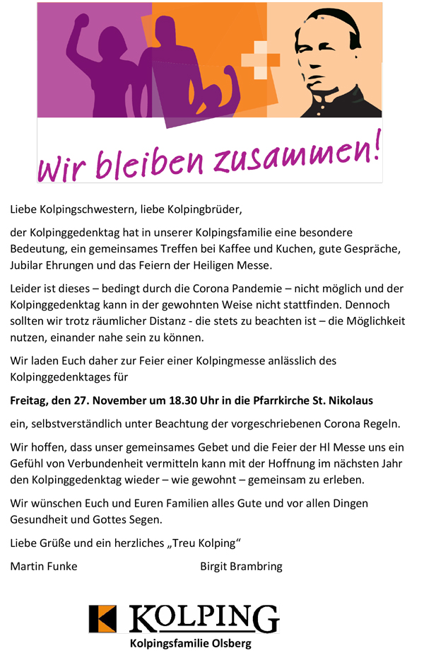 Einladung Kolpinggedenktag 2020Web