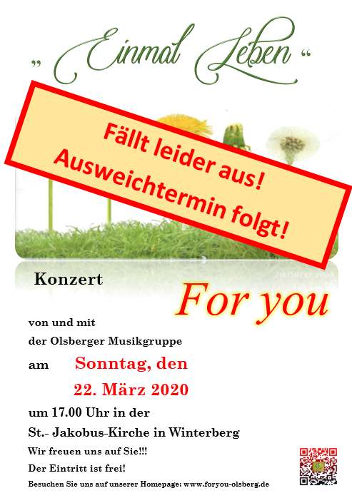 Plakat Absage