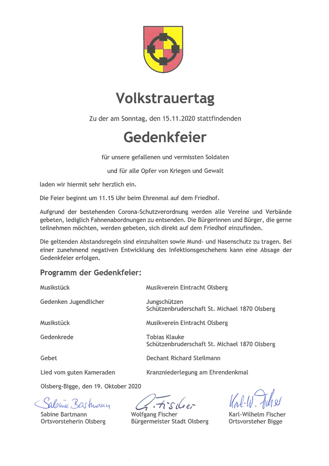 Volkstrauertag 2020