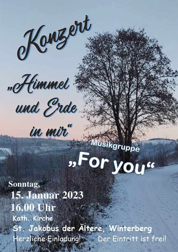 Plakat Himmel und Erde in mir Januar 23 in Winterbergl
