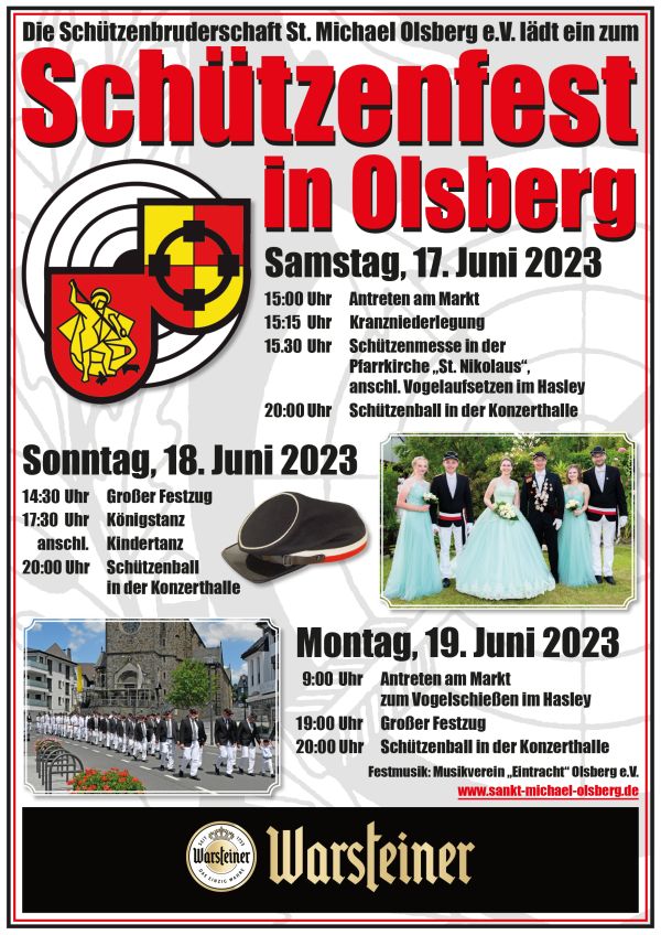 Plakat Schuetzenfest Olsberg 2023