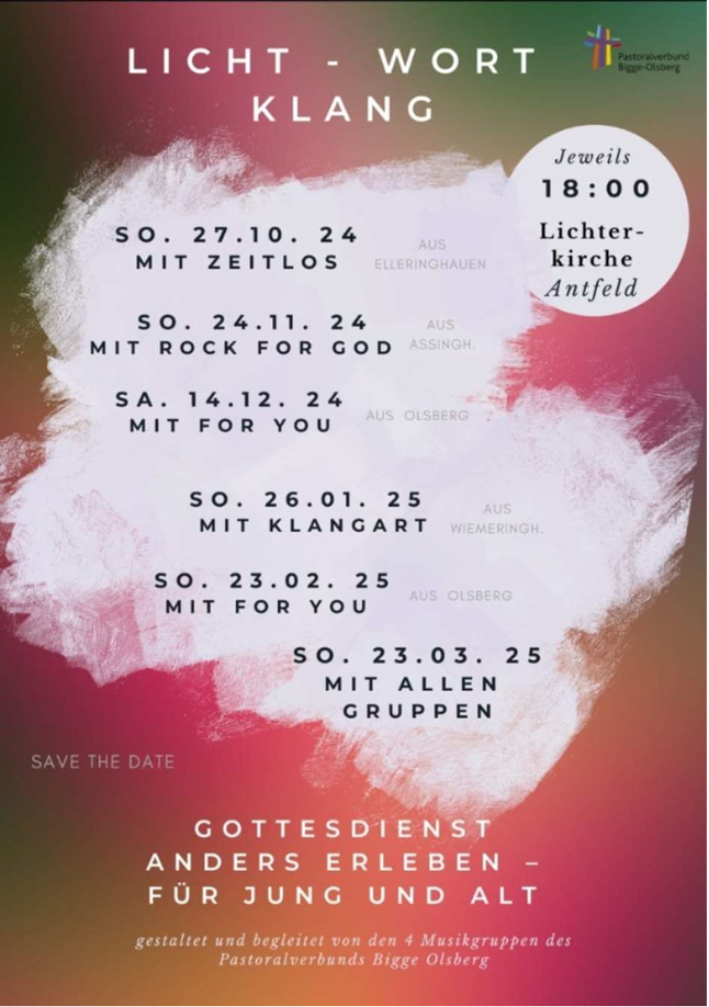 Plakat 2024 2025 Licht Wort Klang