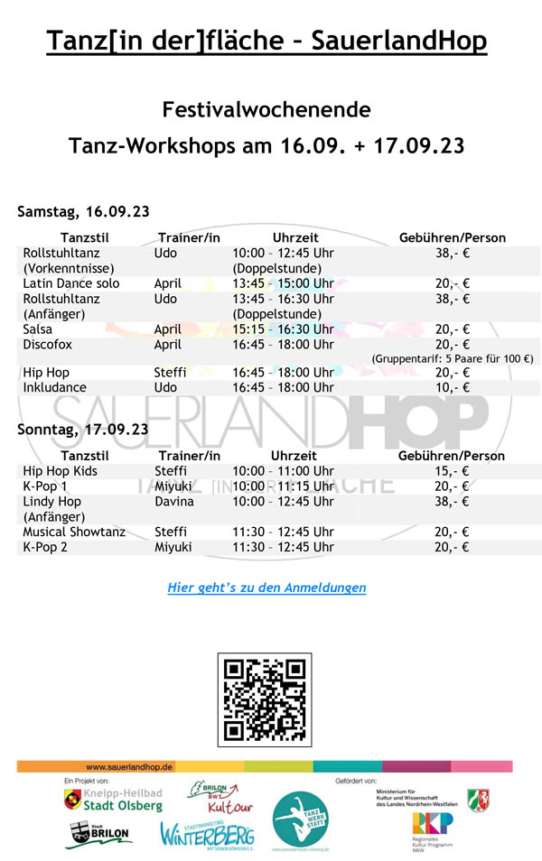 P Workshops Festivalwochenende SauerlandHop2023